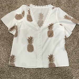 SHEIN Pineapple Blouse